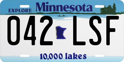 MN license plate 042LSF