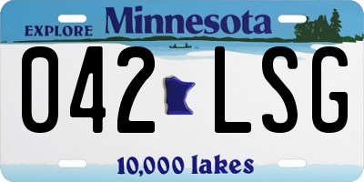 MN license plate 042LSG