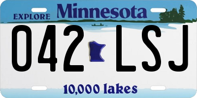 MN license plate 042LSJ