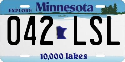 MN license plate 042LSL