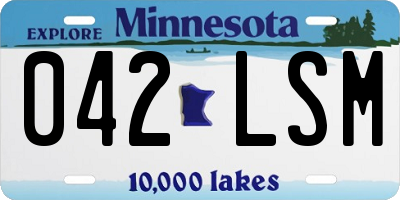 MN license plate 042LSM