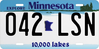MN license plate 042LSN