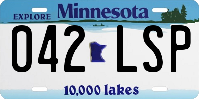 MN license plate 042LSP