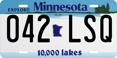 MN license plate 042LSQ
