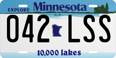 MN license plate 042LSS