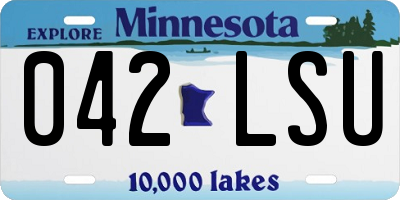MN license plate 042LSU