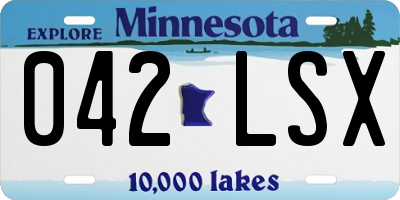 MN license plate 042LSX