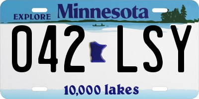 MN license plate 042LSY