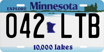 MN license plate 042LTB