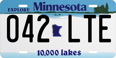 MN license plate 042LTE