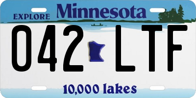 MN license plate 042LTF