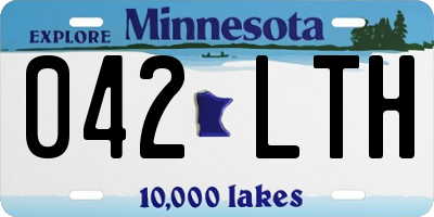 MN license plate 042LTH
