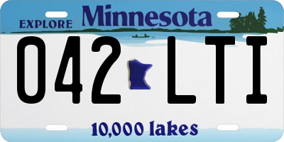 MN license plate 042LTI