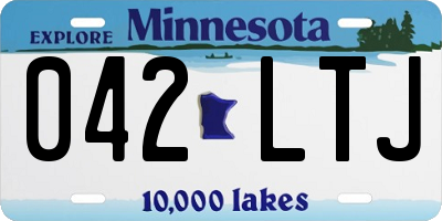 MN license plate 042LTJ