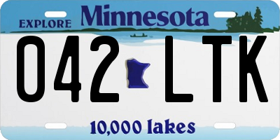 MN license plate 042LTK