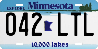 MN license plate 042LTL