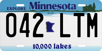 MN license plate 042LTM