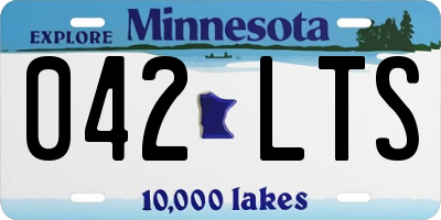 MN license plate 042LTS