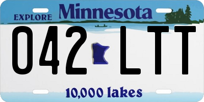 MN license plate 042LTT