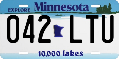 MN license plate 042LTU