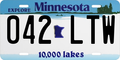 MN license plate 042LTW