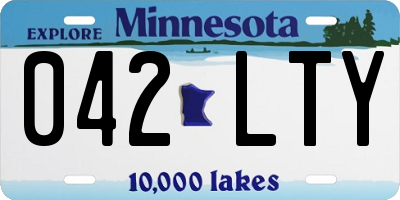 MN license plate 042LTY