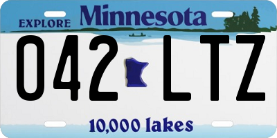MN license plate 042LTZ