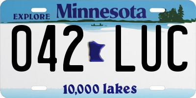 MN license plate 042LUC
