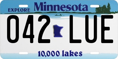 MN license plate 042LUE
