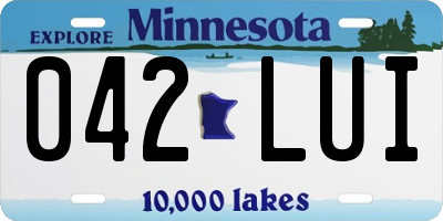 MN license plate 042LUI