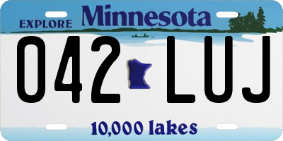 MN license plate 042LUJ