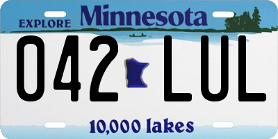 MN license plate 042LUL