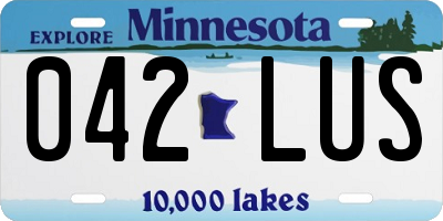MN license plate 042LUS
