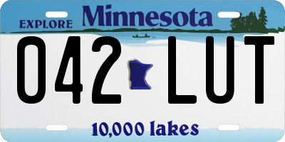 MN license plate 042LUT