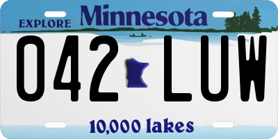MN license plate 042LUW