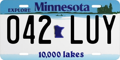 MN license plate 042LUY