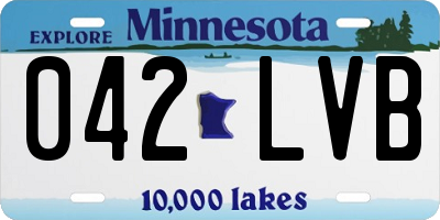 MN license plate 042LVB