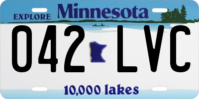 MN license plate 042LVC
