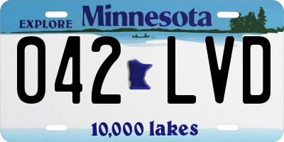 MN license plate 042LVD