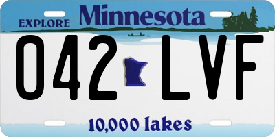 MN license plate 042LVF