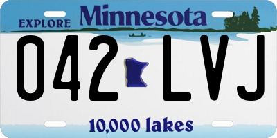 MN license plate 042LVJ