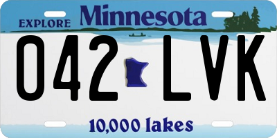 MN license plate 042LVK