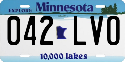 MN license plate 042LVO
