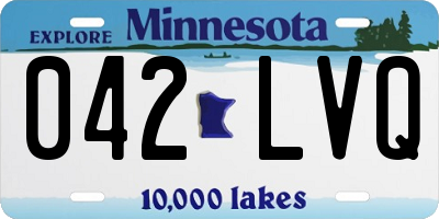 MN license plate 042LVQ