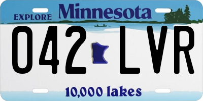 MN license plate 042LVR
