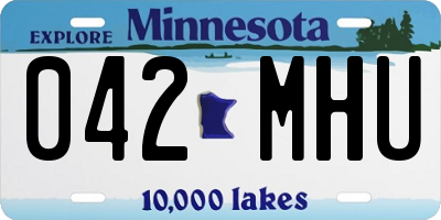 MN license plate 042MHU