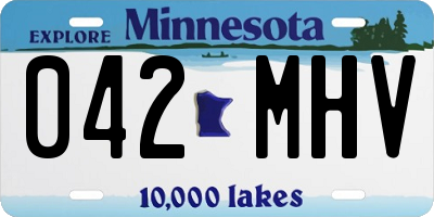 MN license plate 042MHV
