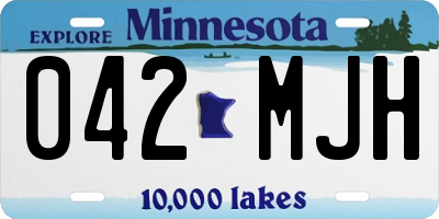 MN license plate 042MJH