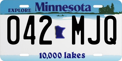 MN license plate 042MJQ