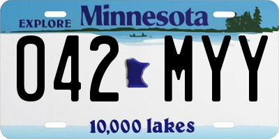 MN license plate 042MYY